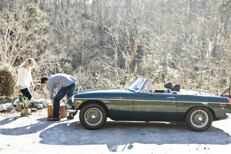 06 Antique Car Atlanta Engagement Photography 0135